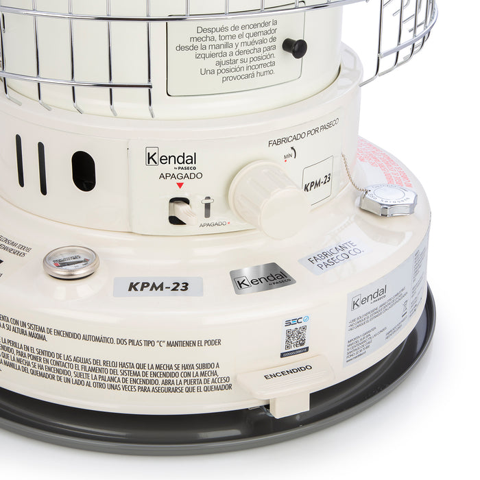 Estufa Parafina Mecha KPM-23 Blanco