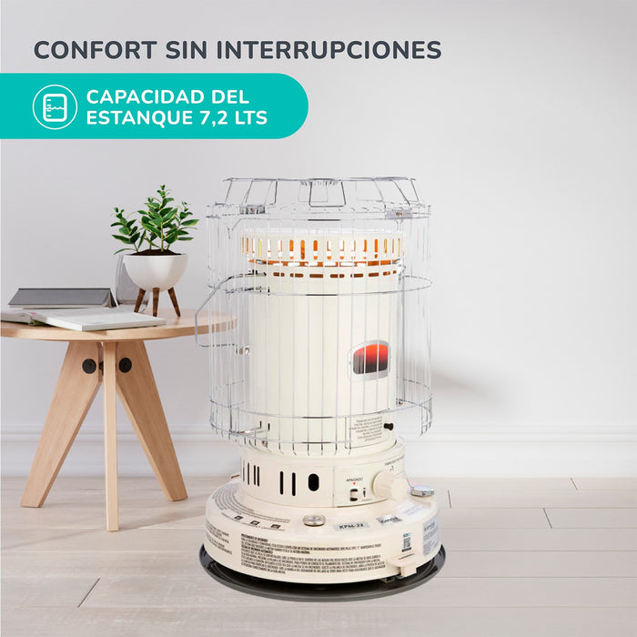 Estufa Parafina Mecha KPM-23 Blanco