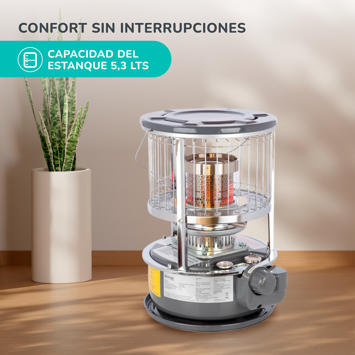 Estufa Parafina Kerosene KPM-3300 Gris