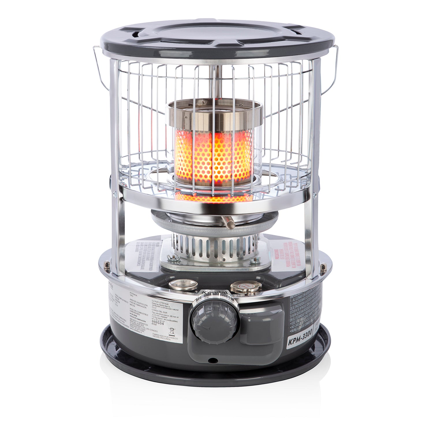 Estufa a Parafina KPM-3300 Gris Coreana | Kendal Chile