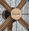 Ventilador de  Mesa 12" Metal Madera Clara