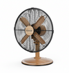 Ventilador de  Mesa 12" Metal Madera Clara
