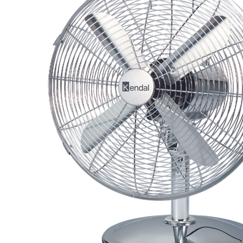 Ventilador de Mesa 12 Pulgadas Metal Cromado ZF-1214D-II